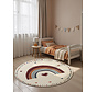 Rond kindervloerkleed - Adventures Luvy Creme/Kleurrijk