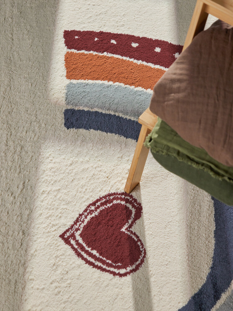 Rond kindervloerkleed - Adventures Luvy Creme/Kleurrijk Rond kindervloerkleed - Adventures Luvy Creme/Kleurrijk
