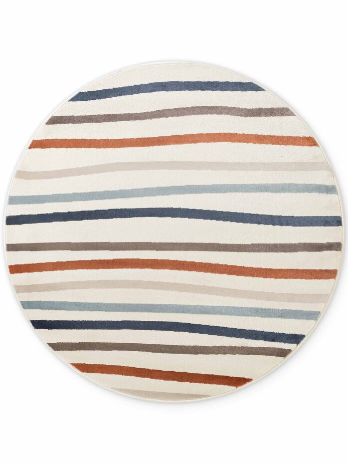 Rond kindervloerkleed - Adventures Linnea Creme/Kleurrijk Rond kindervloerkleed - Adventures Linnea Creme/Kleurrijk