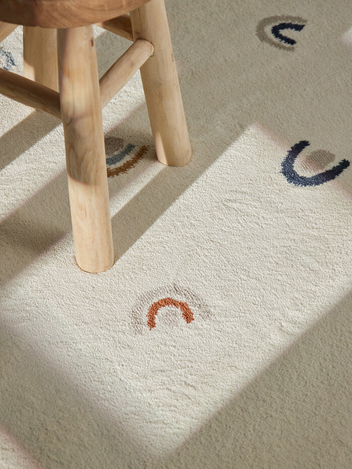 Rond kindervloerkleed - Adventures Ravi Creme/Kleurrijk Rond kindervloerkleed - Adventures Ravi Creme/Kleurrijk