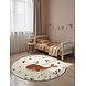 Rond kindervloerkleed - Adventures Moby Creme/Kleurrijk Rond kindervloerkleed - Adventures Moby Creme/Kleurrijk