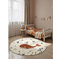 Rond kindervloerkleed - Adventures Moby Creme/Kleurrijk