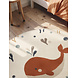 Rond kindervloerkleed - Adventures Moby Creme/Kleurrijk Rond kindervloerkleed - Adventures Moby Creme/Kleurrijk