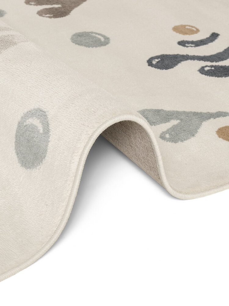 Rond kindervloerkleed - Adventures Moby Creme/Kleurrijk Rond kindervloerkleed - Adventures Moby Creme/Kleurrijk