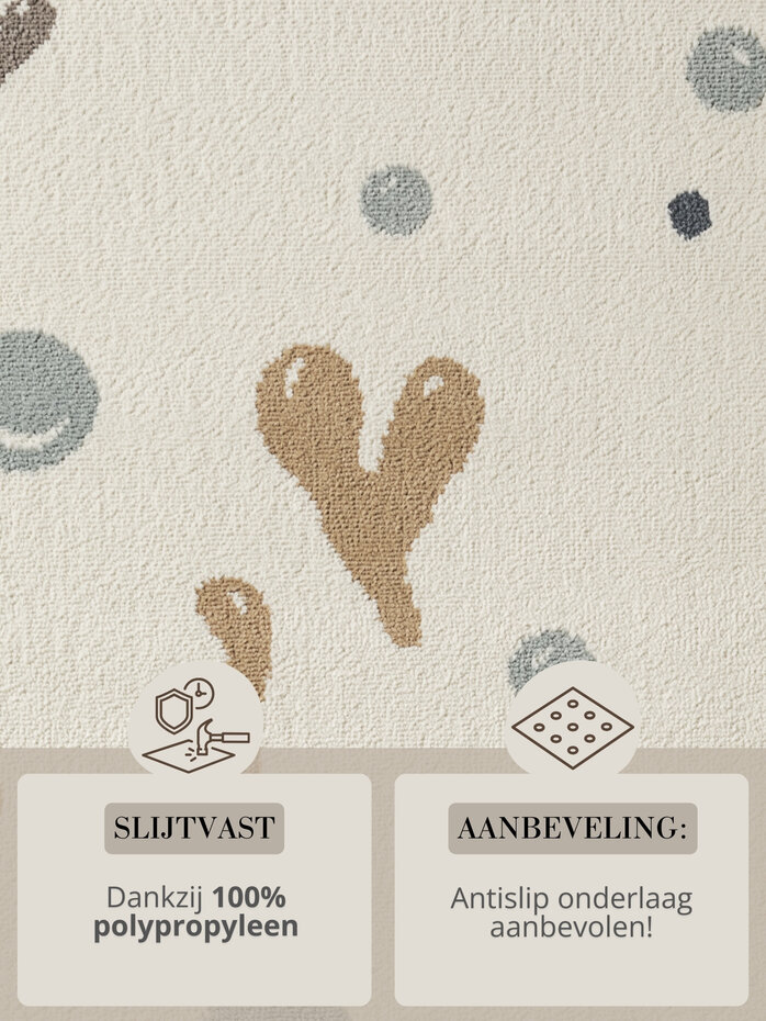 Rond kindervloerkleed - Adventures Moby Creme/Kleurrijk Rond kindervloerkleed - Adventures Moby Creme/Kleurrijk