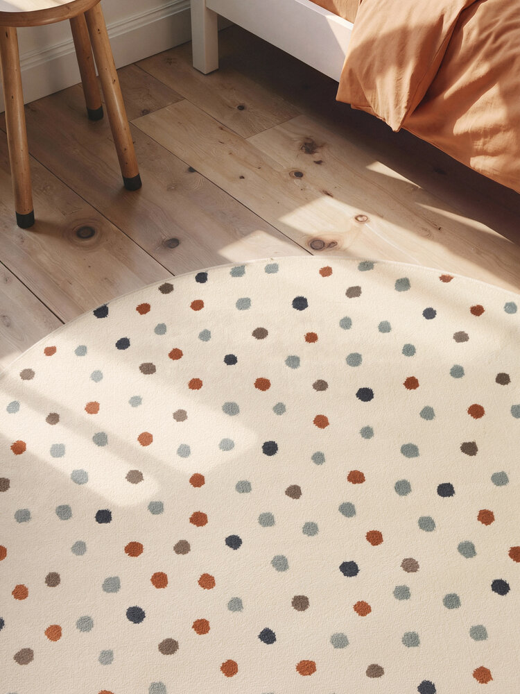 Rond kindervloerkleed - Adventures Konfetti Creme/Kleurrijk Rond kindervloerkleed - Adventures Konfetti Creme/Kleurrijk