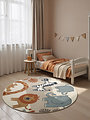 Rond kindervloerkleed - Adventures Savanna Creme/Kleurrijk