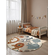 Rond kindervloerkleed - Adventures Savanna Creme/Kleurrijk Rond kindervloerkleed - Adventures Savanna Creme/Kleurrijk