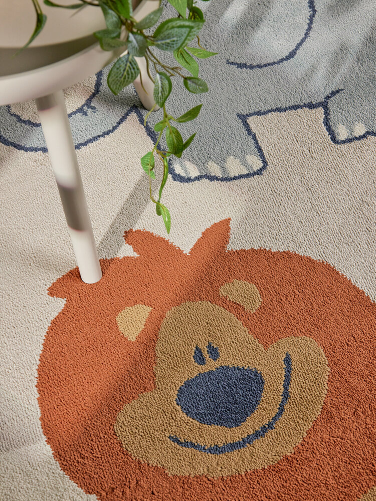Rond kindervloerkleed - Adventures Savanna Creme/Kleurrijk Rond kindervloerkleed - Adventures Savanna Creme/Kleurrijk