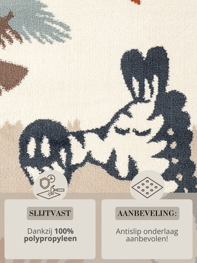 Rond kindervloerkleed - Adventures Savanna Creme/Kleurrijk Rond kindervloerkleed - Adventures Savanna Creme/Kleurrijk