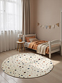Rond kindervloerkleed - Adventures Funny Squares Creme/Kleurrijk