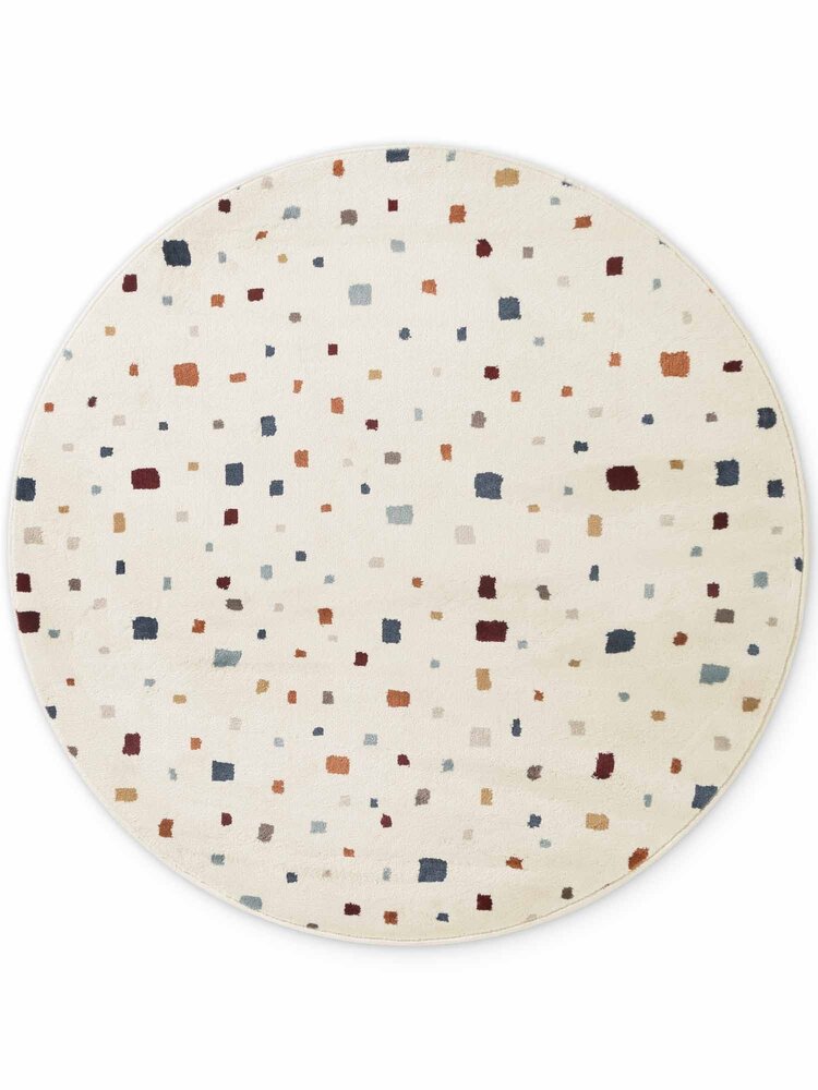 Rond kindervloerkleed - Adventures Funny Squares Creme/Kleurrijk Rond kindervloerkleed - Adventures Funny Squares Creme/Kleurrijk