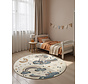 Rond kindervloerkleed - Adventures Eenhoorn Creme/Kleurrijk