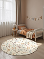 Rond kindervloerkleed - Adventures Fiete Creme/Kleurrijk