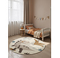 Rond kindervloerkleed - Adventures Dino Creme/Kleurrijk