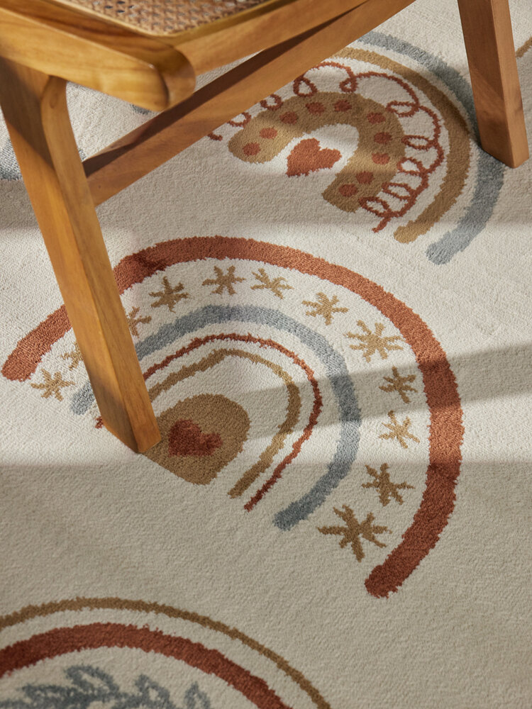 Rond kindervloerkleed - Adventures Bowie Creme/Kleurrijk Rond kindervloerkleed - Adventures Bowie Creme/Kleurrijk