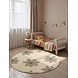 Rond kindervloerkleed - Adventures Bloomy Creme/Kleurrijk Rond kindervloerkleed - Adventures Bloomy Creme/Kleurrijk