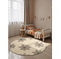 Rond kindervloerkleed - Adventures Bloomy Creme/Kleurrijk