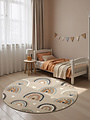 Rond kindervloerkleed - Adventures Bowie Beige/Kleurrijk