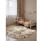 Rond kindervloerkleed - Adventures Bowie Beige/Kleurrijk