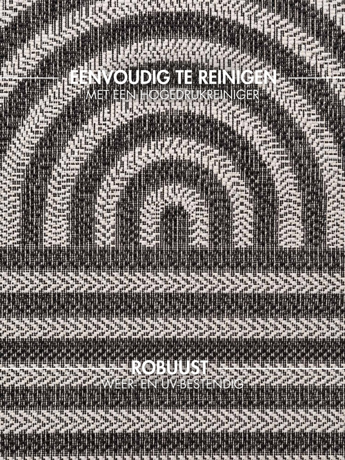 Ovaal buitenkleed - Haringey Zwart/Wit Ovaal buitenkleed - Haringey Zwart/Wit
