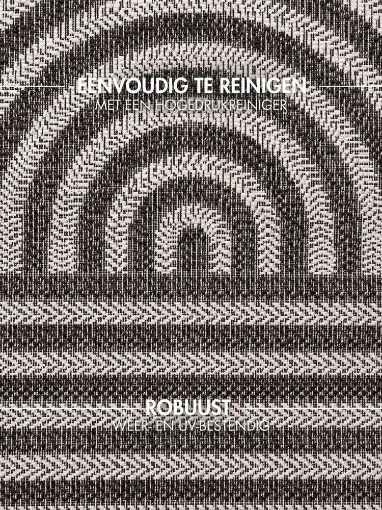 Ovaal buitenkleed - Haringey Zwart/Wit Ovaal buitenkleed - Haringey Zwart/Wit