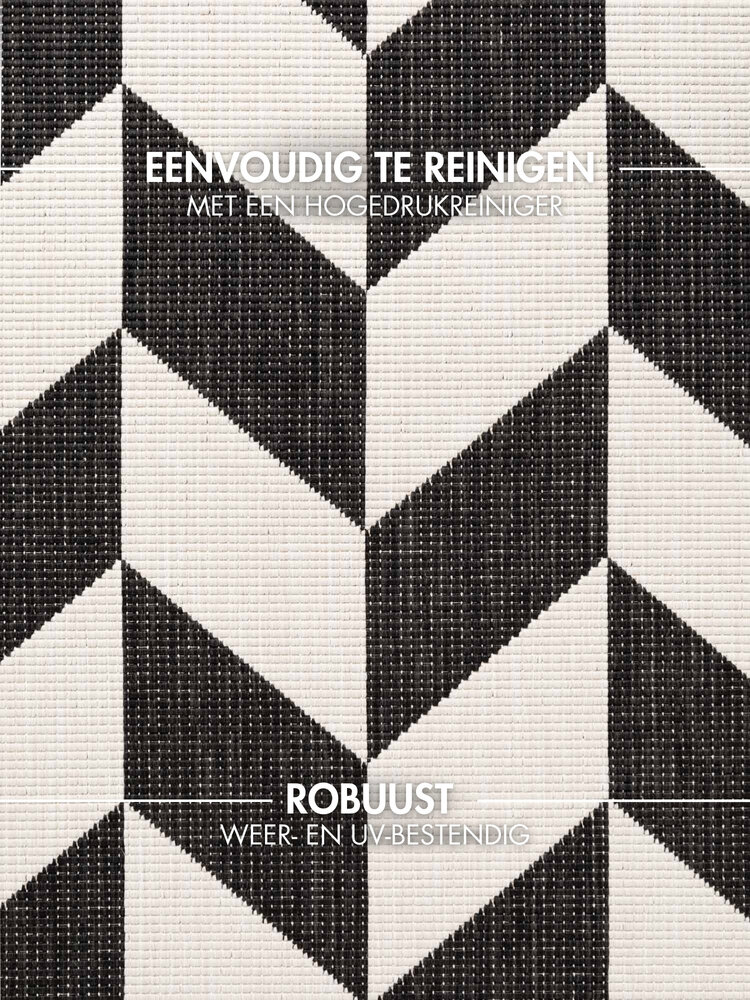Buitenkleed - Haringey Terrick Zwart/Wit