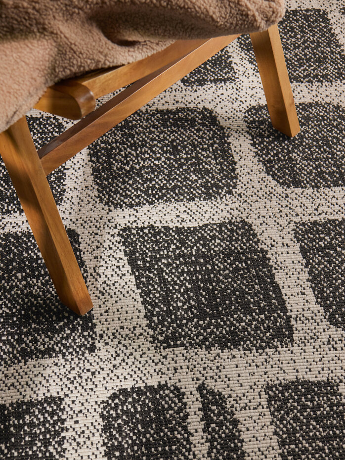 Buitenkleed - Haringey Ruskin Zwart/Wit