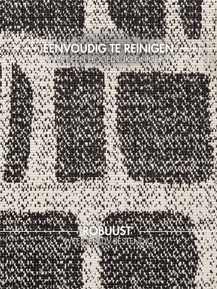 Buitenkleed - Haringey Ruskin Zwart/Wit
