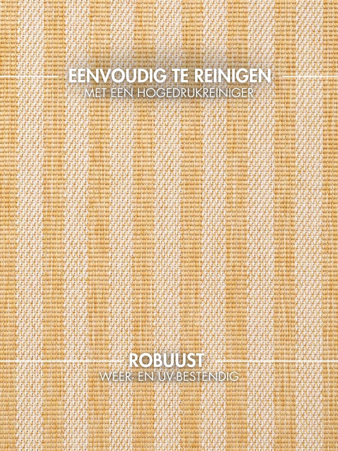 Buitenkleed - Haringey Linley Okergeel/Wit