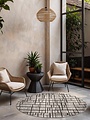 Rond buitenkleed - Haringey Crouch Zwart/Wit
