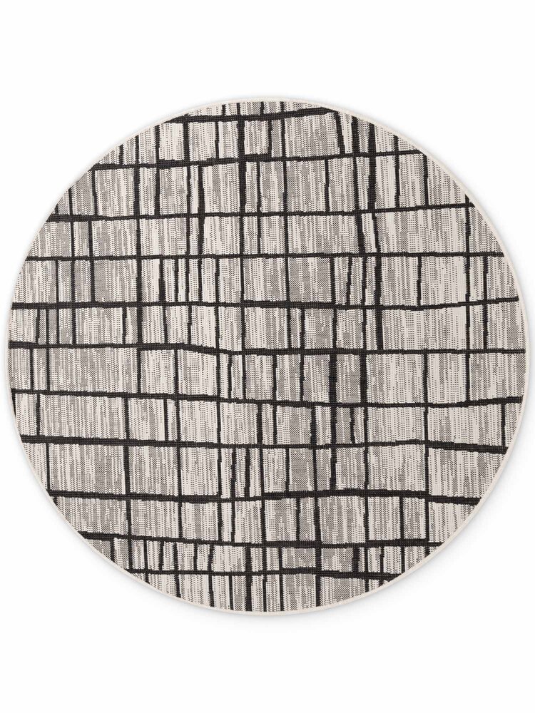 Rond buitenkleed - Haringey Crouch Zwart/Wit Rond buitenkleed - Haringey Crouch Zwart/Wit