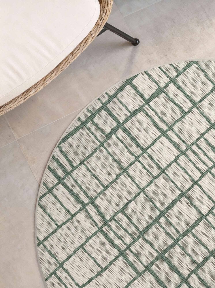 Rond buitenkleed - Haringey Crouch Groen/Wit Rond buitenkleed - Haringey Crouch Groen/Wit