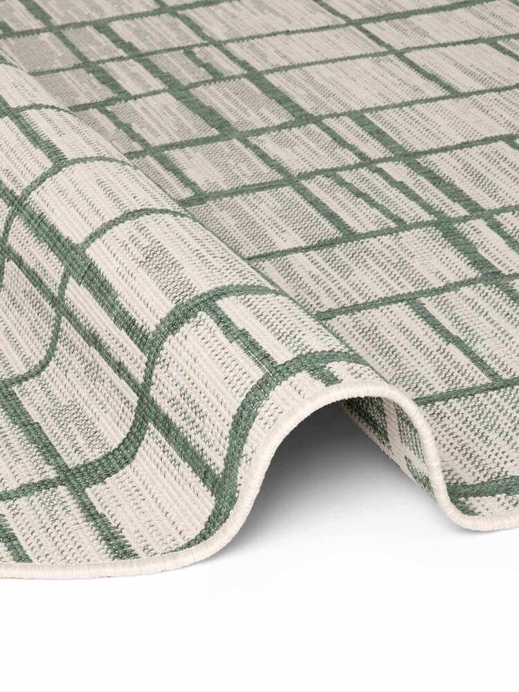 Rond buitenkleed - Haringey Crouch Groen/Wit Rond buitenkleed - Haringey Crouch Groen/Wit