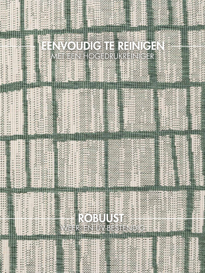Rond buitenkleed - Haringey Crouch Groen/Wit Rond buitenkleed - Haringey Crouch Groen/Wit