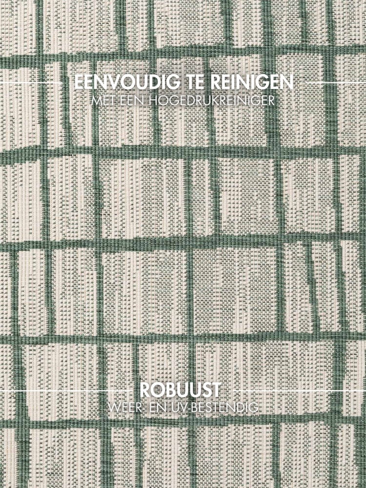 Rond buitenkleed - Haringey Crouch Groen/Wit Rond buitenkleed - Haringey Crouch Groen/Wit