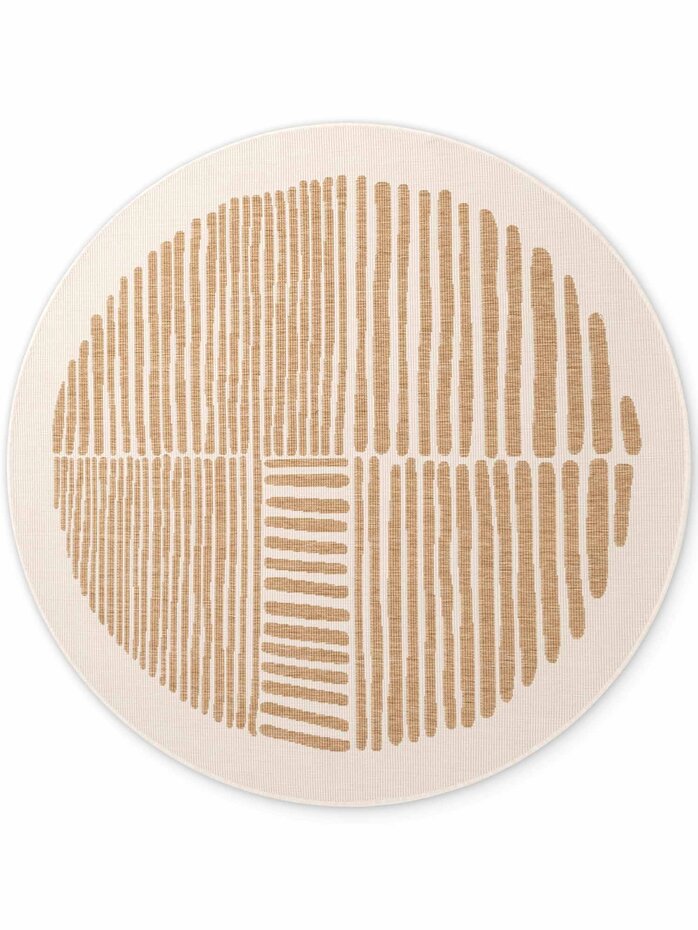Rond buitenkleed - Haringey Bounds Naturel/Wit Rond buitenkleed - Haringey Bounds Naturel/Wit