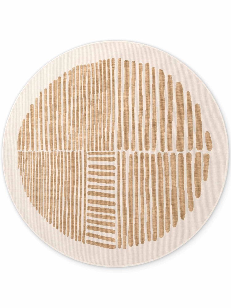 Rond buitenkleed - Haringey Bounds Naturel/Wit Rond buitenkleed - Haringey Bounds Naturel/Wit