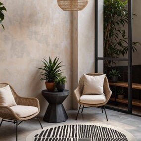 Ted Baker Rond buitenkleed - Haringey Bounds Zwart/Wit Ted Baker Rond buitenkleed - Haringey Bounds Zwart/Wit