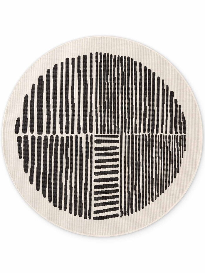 Rond buitenkleed - Haringey Bounds Zwart/Wit