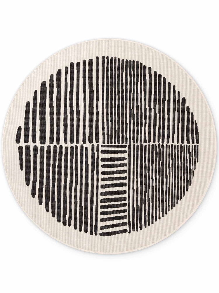 Rond buitenkleed - Haringey Bounds Zwart/Wit