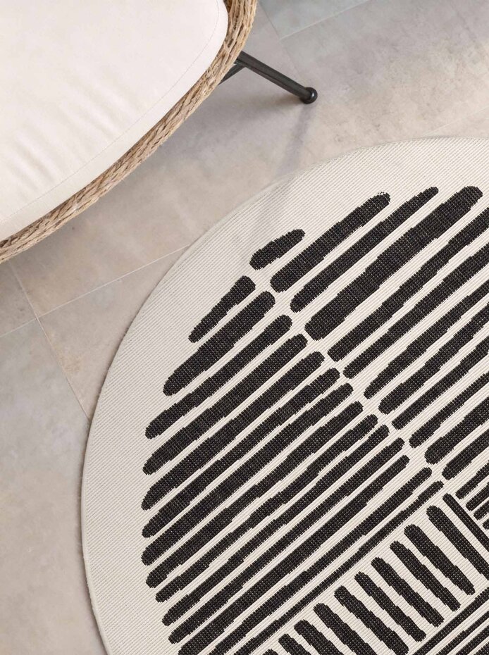 Rond buitenkleed - Haringey Bounds Zwart/Wit