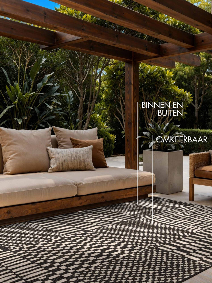 Buitenkleed - Haringey Barkham Zwart/Wit Buitenkleed - Haringey Barkham Zwart/Wit