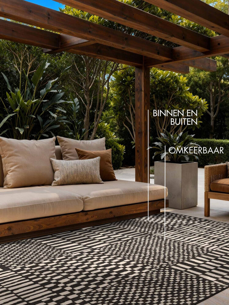 Buitenkleed - Haringey Barkham Zwart/Wit Buitenkleed - Haringey Barkham Zwart/Wit