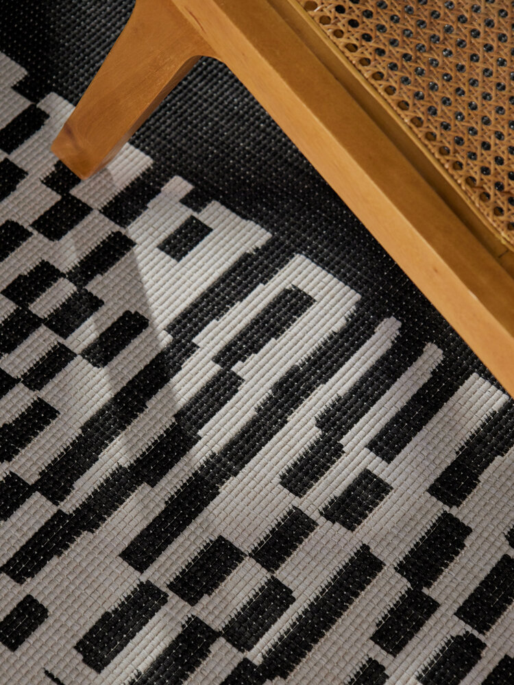 Buitenkleed - Haringey Acacia Zwart/Wit