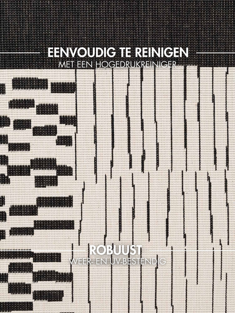 Buitenkleed - Haringey Acacia Zwart/Wit