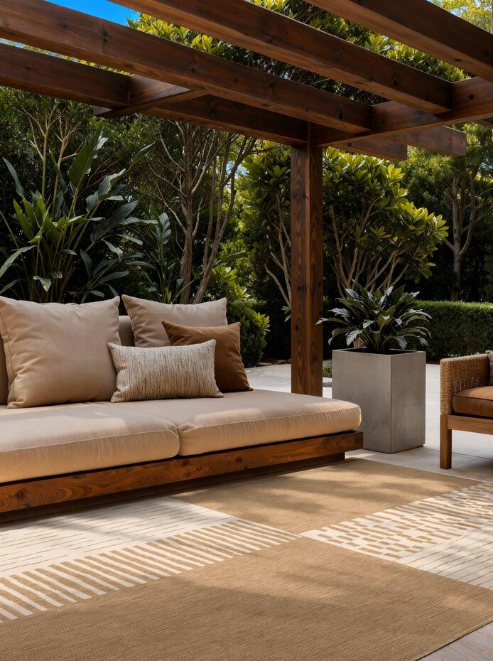 Buitenkleed - Haringey Acacia Naturel/Wit Buitenkleed - Haringey Acacia Naturel/Wit