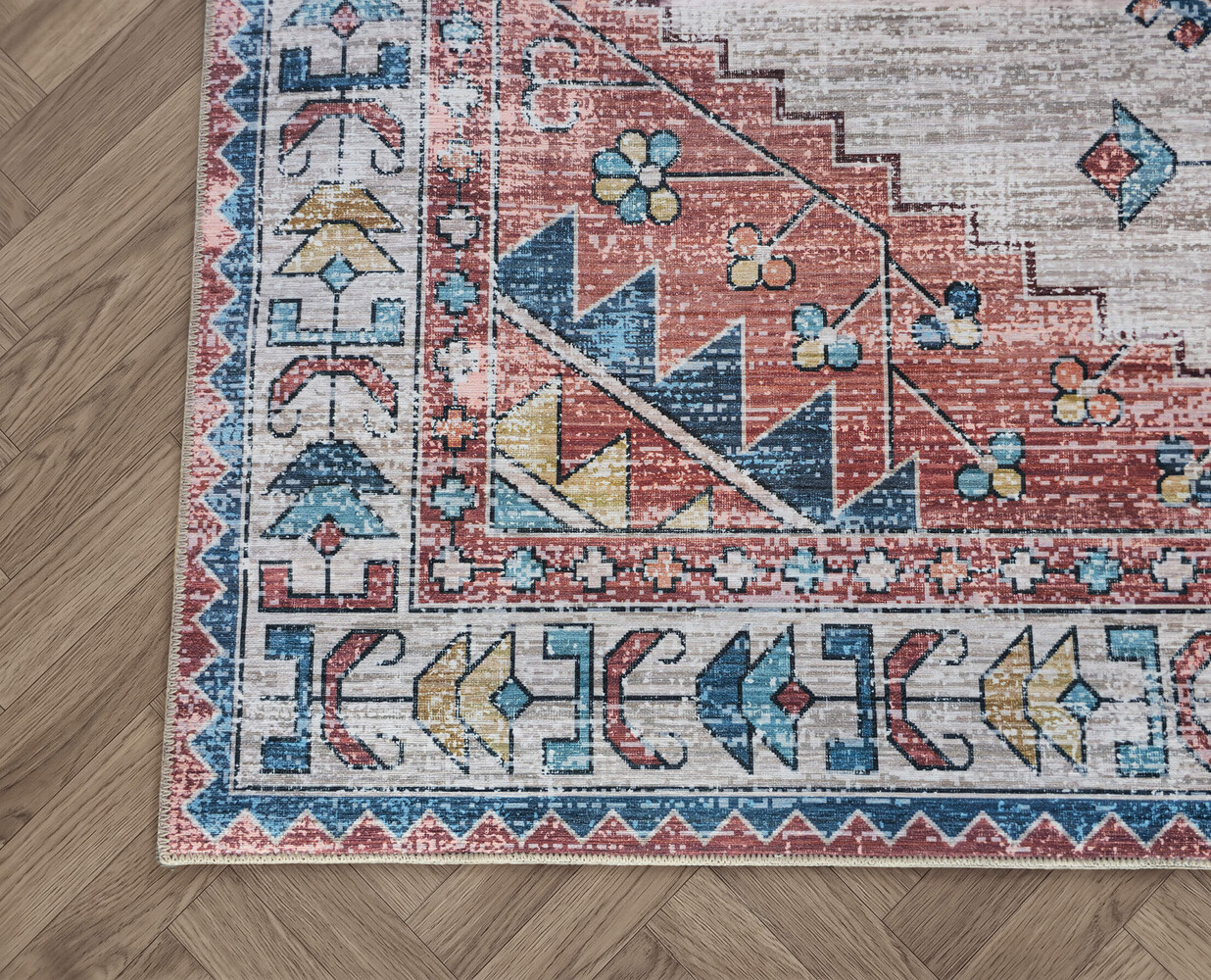 Vintage vloerkleed - Burano Terra/Blauw