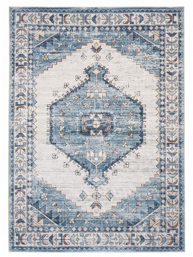 Vintage vloerkleed - Burano Blauw Vintage vloerkleed - Burano Blauw