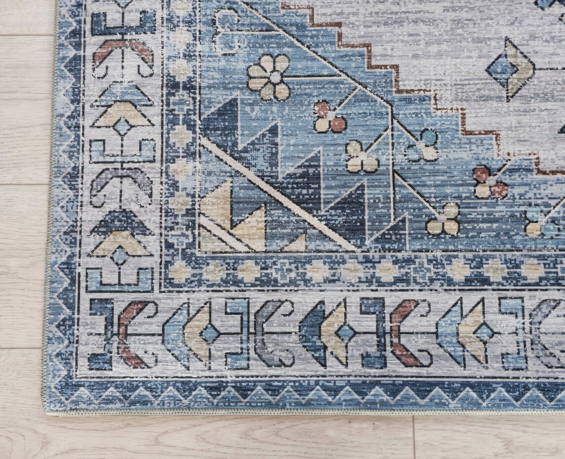 Vintage vloerkleed - Burano Blauw Vintage vloerkleed - Burano Blauw